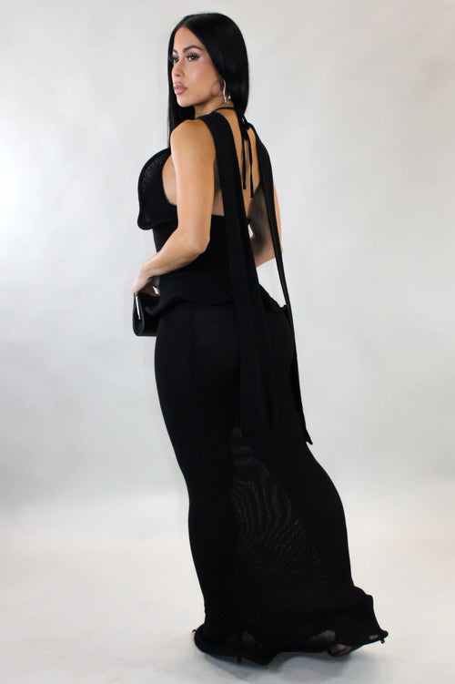 Vestido largo All About Love - Negro