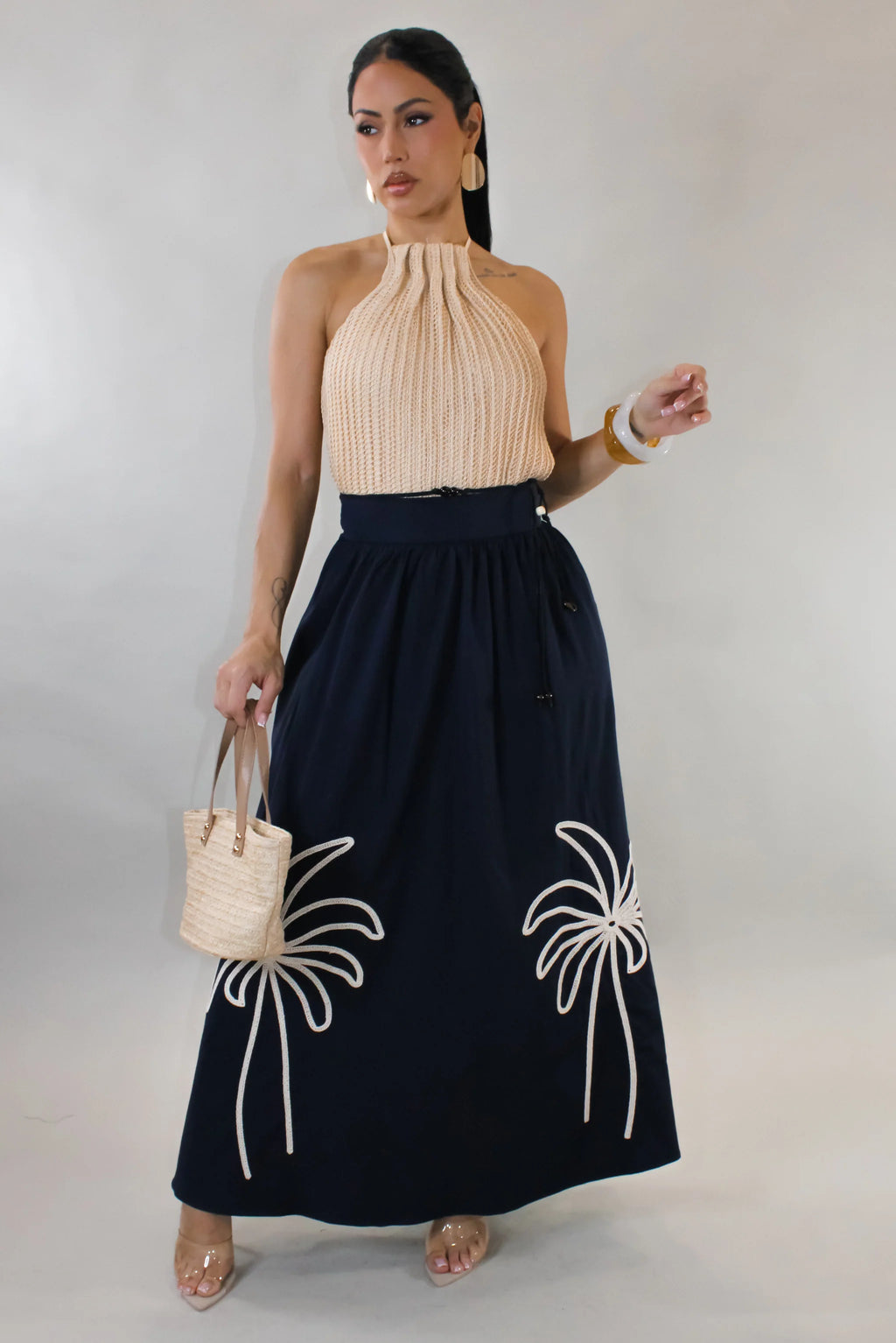 All About Timing Skirt Set - Khaki