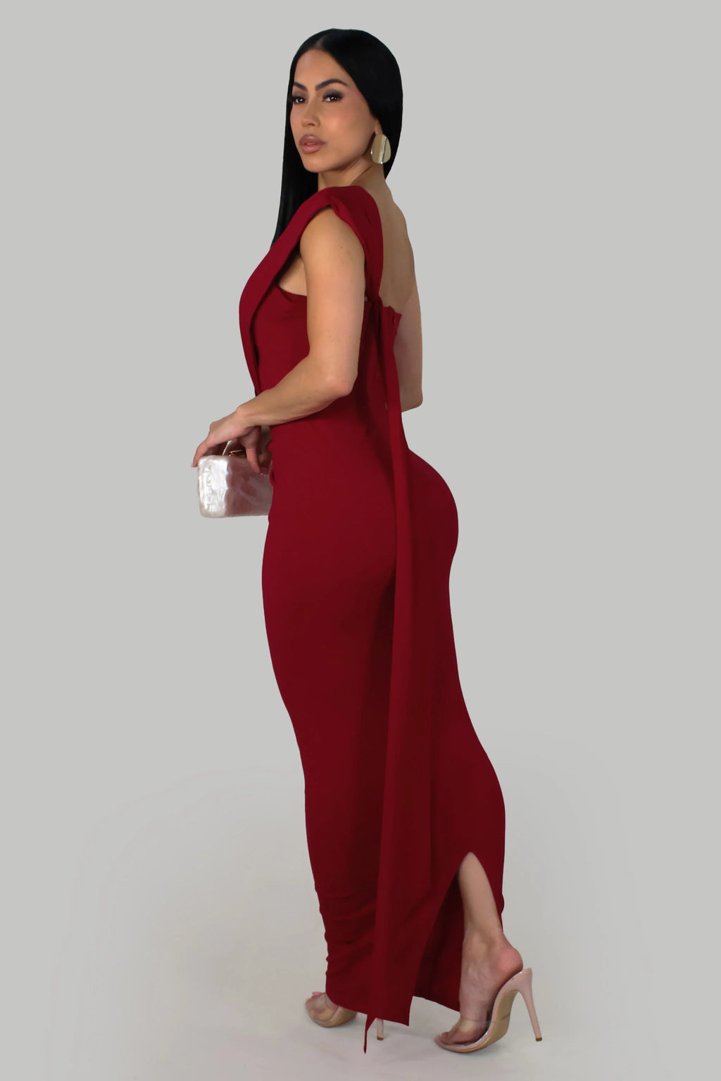 Charm & Elegance Maxi Dress – Red