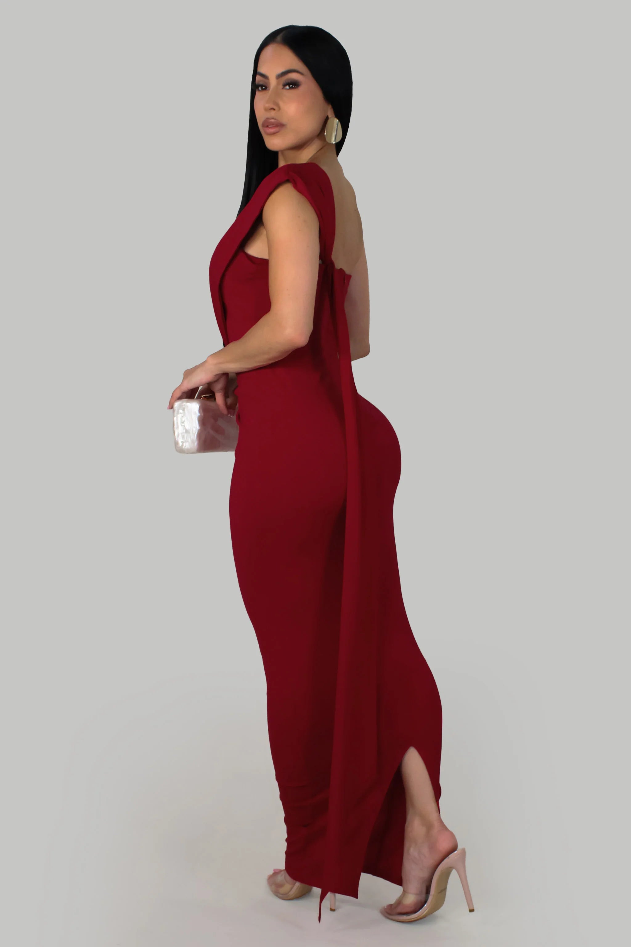 Charm & Elegance Maxi Dress – Red
