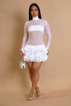 Vestido mini atrevido - Blanco