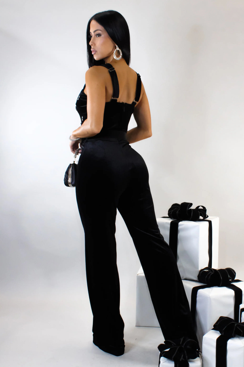 Feeling The Velvet Jumpsuit - Black