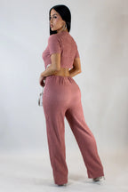 Conjunto de pantalón de alta demanda - Malva
