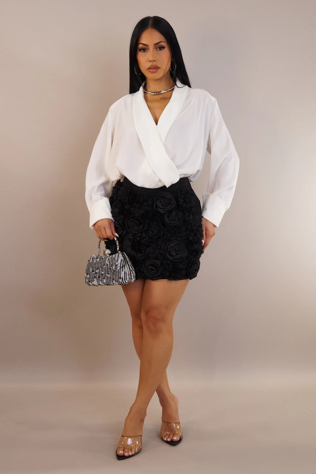Falda Keep It Chic - Crema