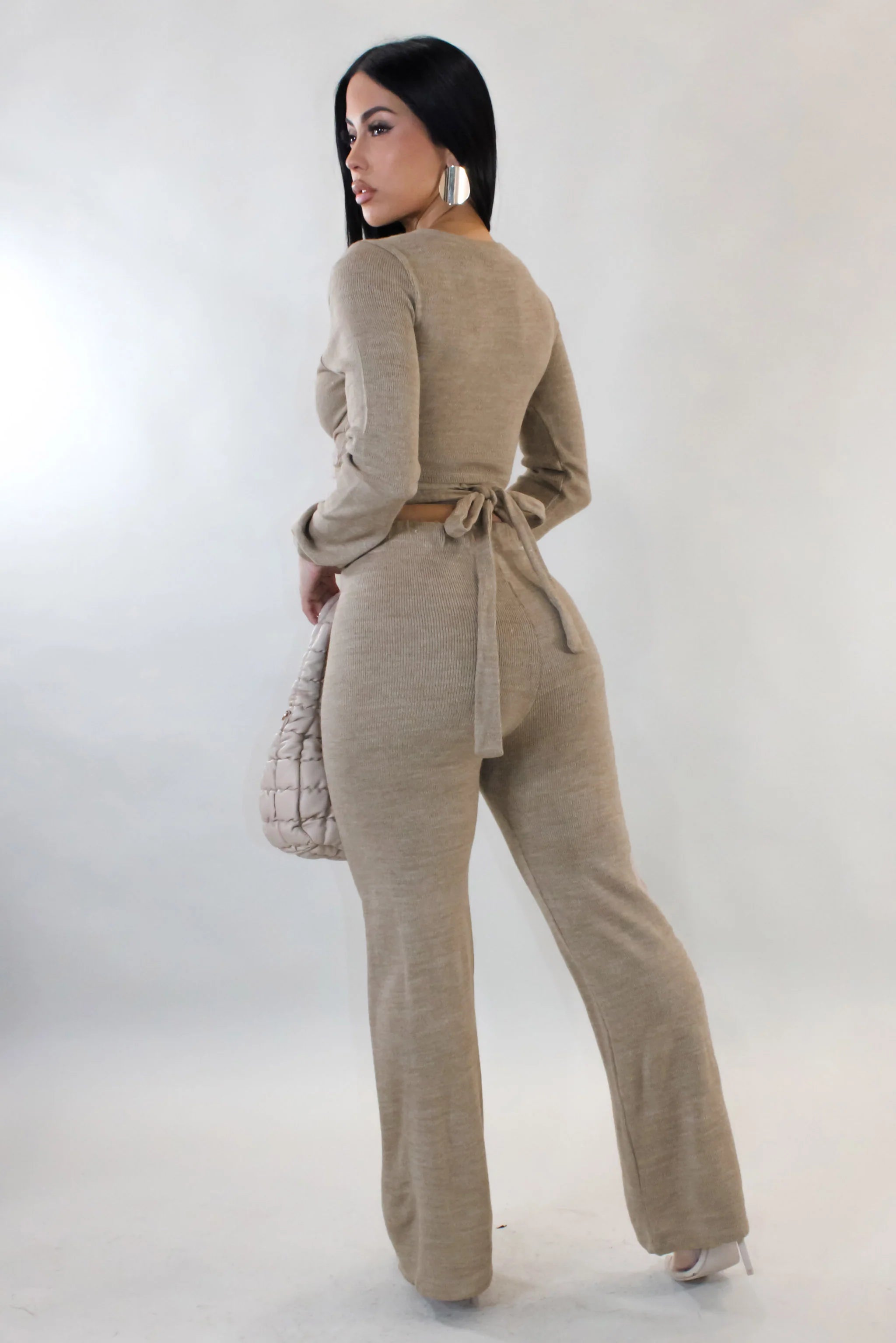 Keep It Moving Pant Set - Beige