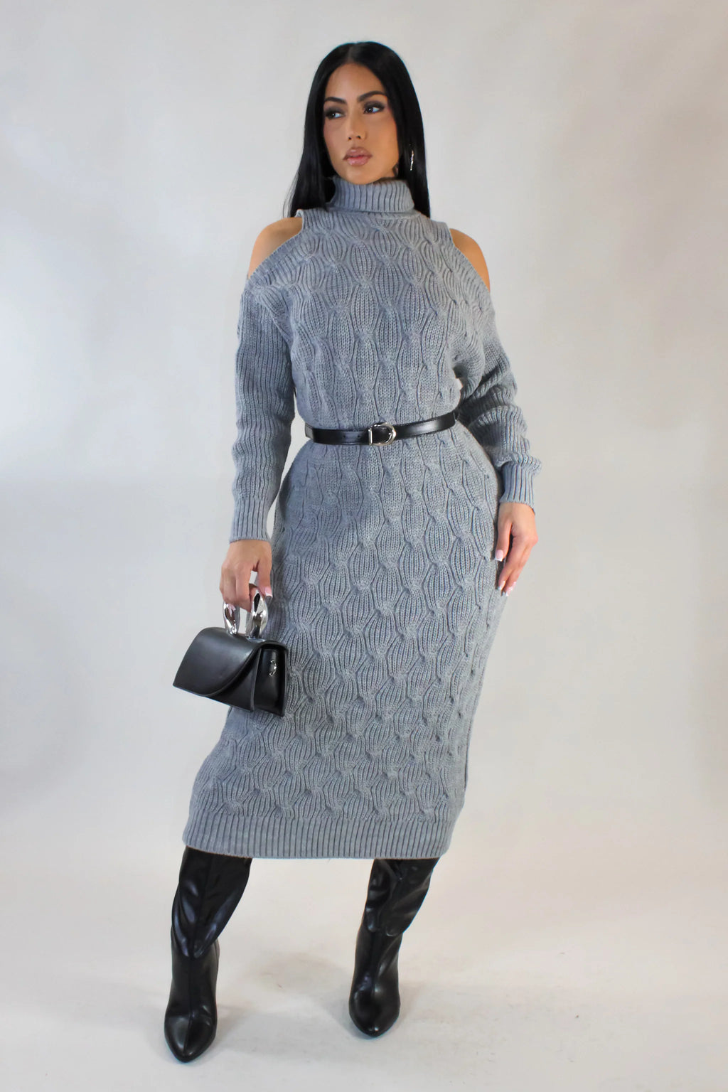 Living Cozy Midi Dress - Grey
