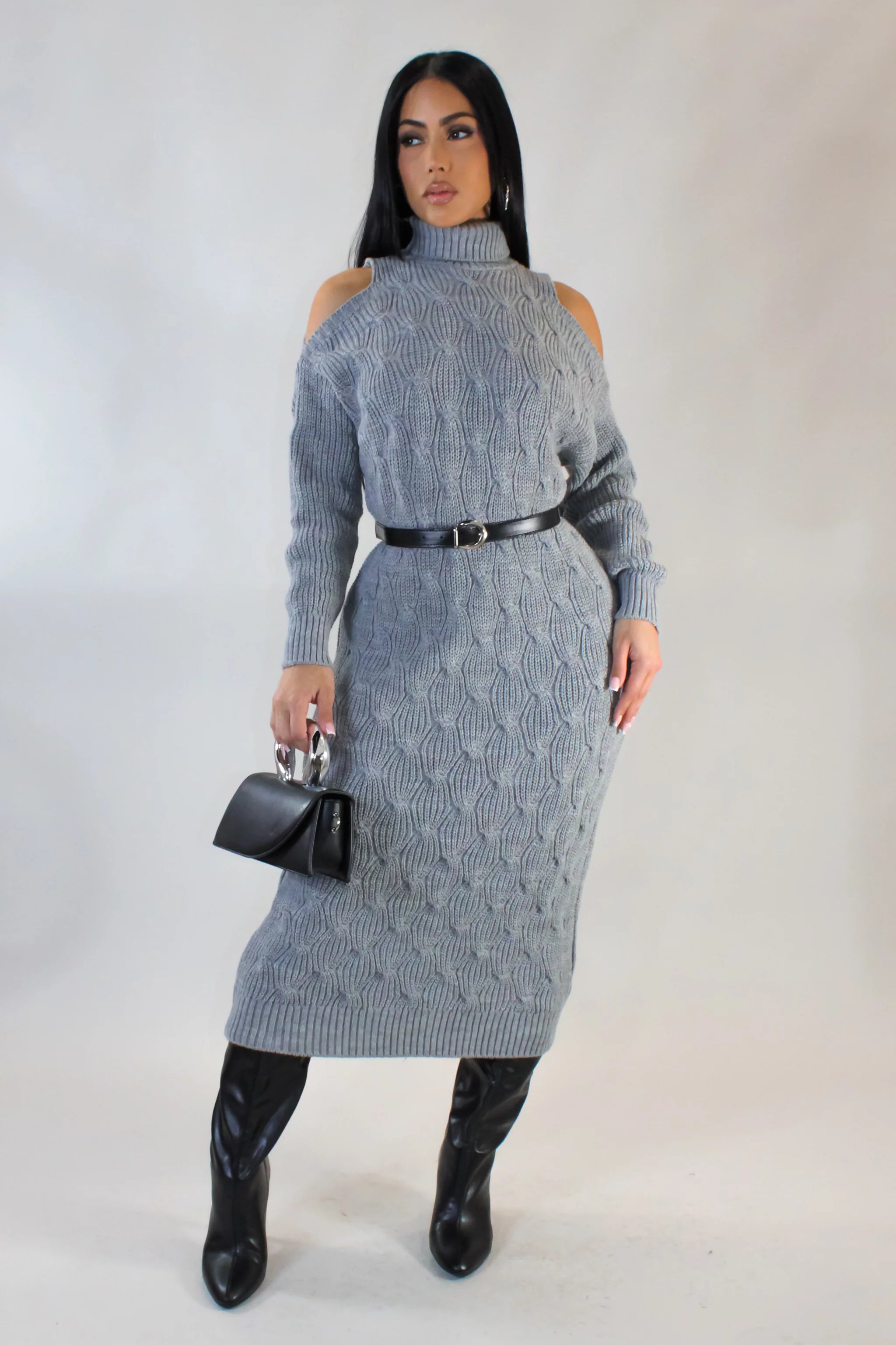 Living Cozy Midi Dress - Grey