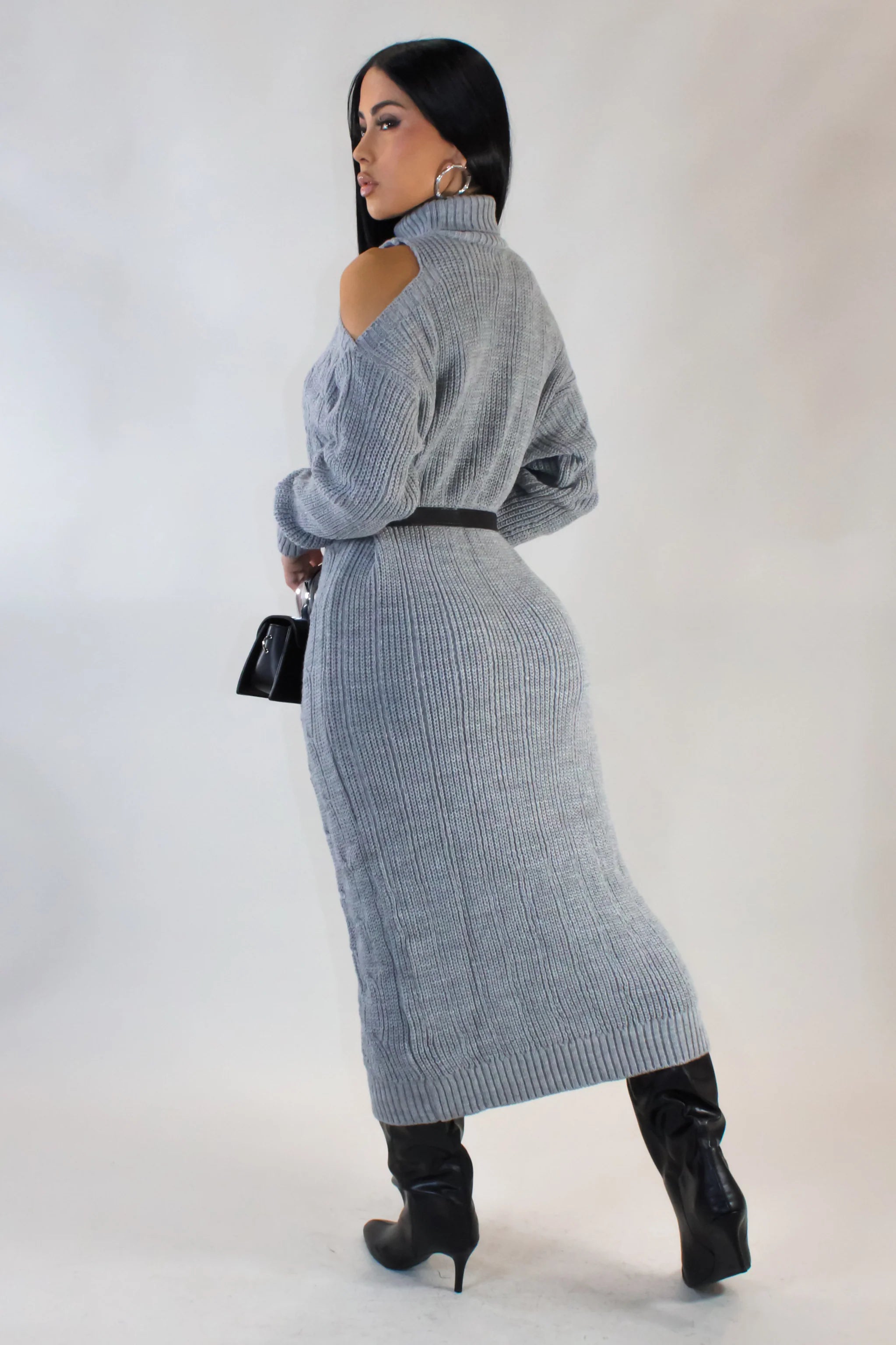 Living Cozy Midi Dress - Grey