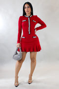 Conjunto de falda Power Move - Rojo