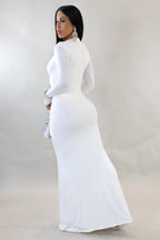Vestido largo para niña bonita - Blanco