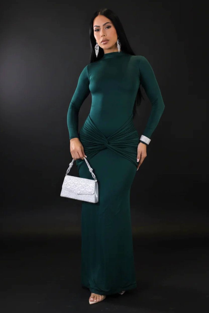 Vestido largo para niña bonita - Verde
