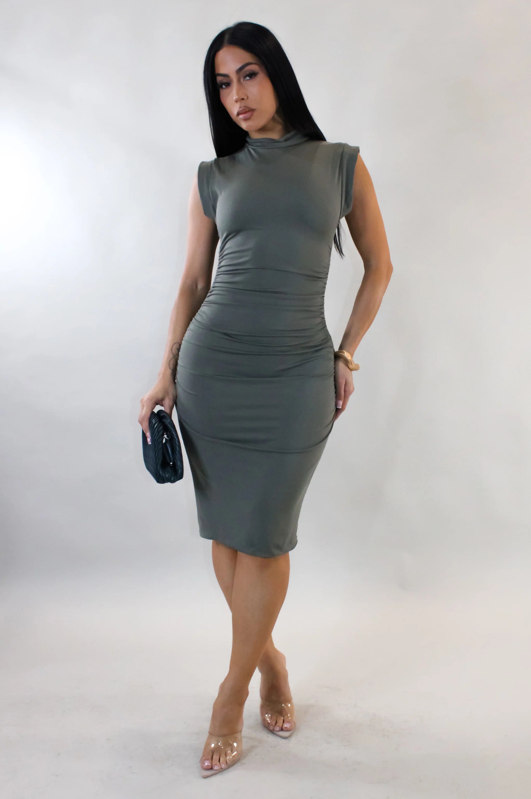 See Me Tonight Mini Dress - Olive