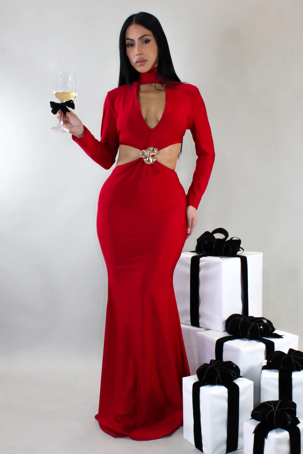 Vestido largo Think About Me - Rojo