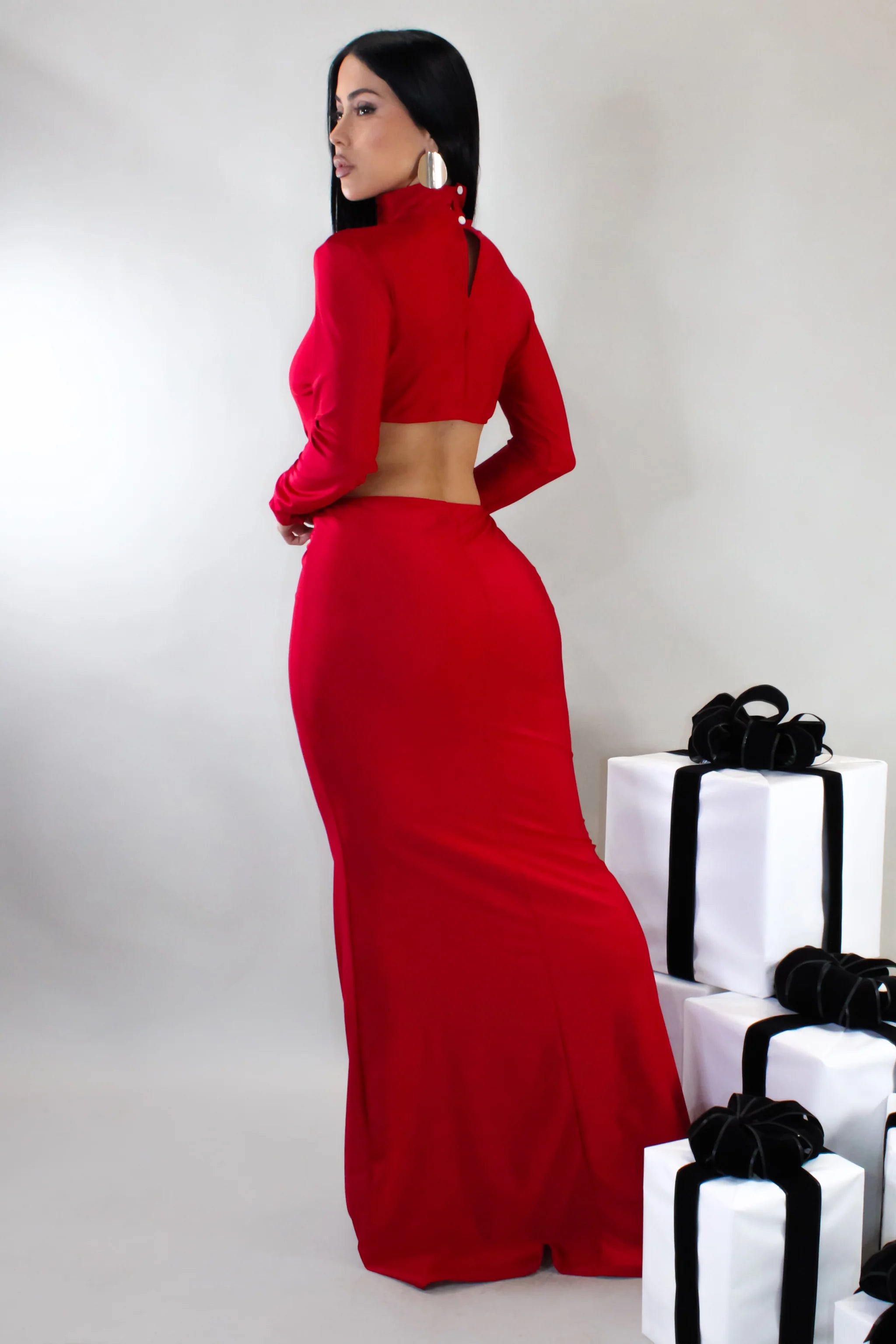 Vestido largo Think About Me - Rojo