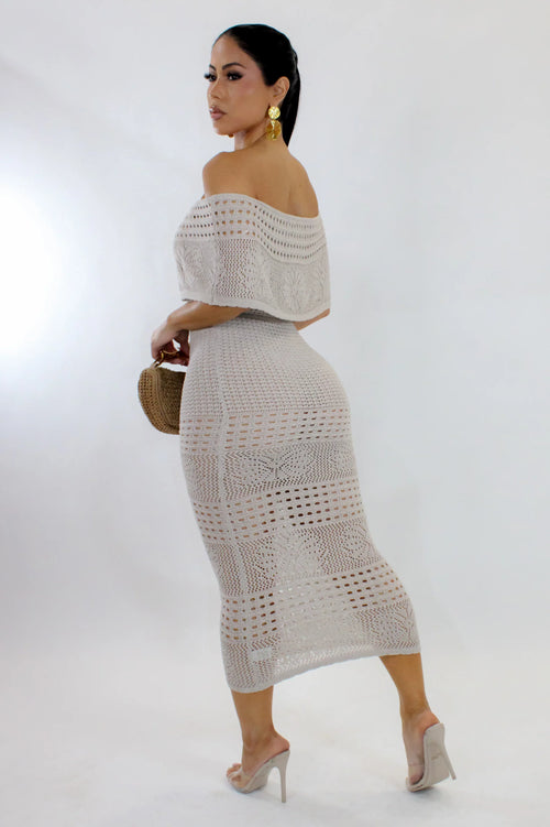 Adore Me Midi Dress (Taupe)