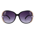 Butterfly Luxe Oversized Sunglasses – Black & Purple
