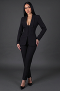 Command Her Presence 2-Piece Pantsuit – Onyx