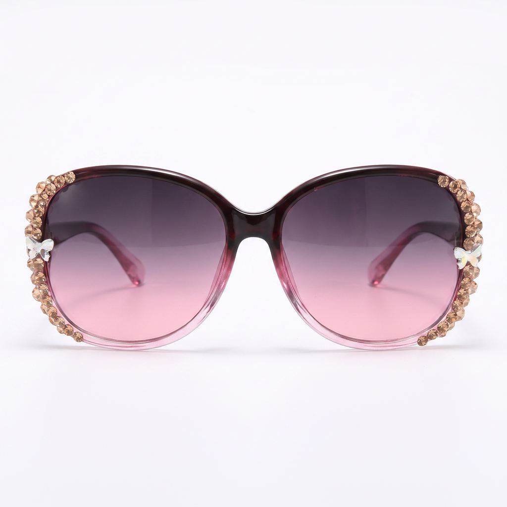 Butterfly Luxe Oversized Sunglasses – Rose